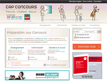 Tablet Screenshot of cap-concours.fr